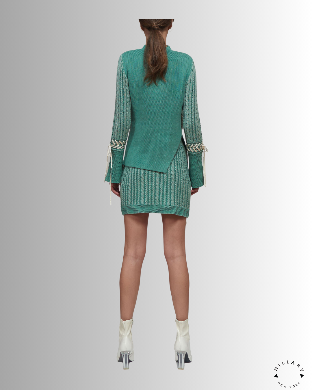 PKF Mirella Organic Cotton Cable Knit Two-Piece Set