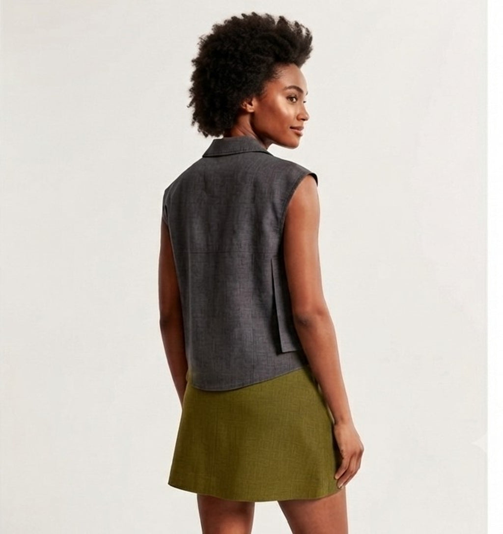 Primakind Women's Linen Blend Button Down Shirt