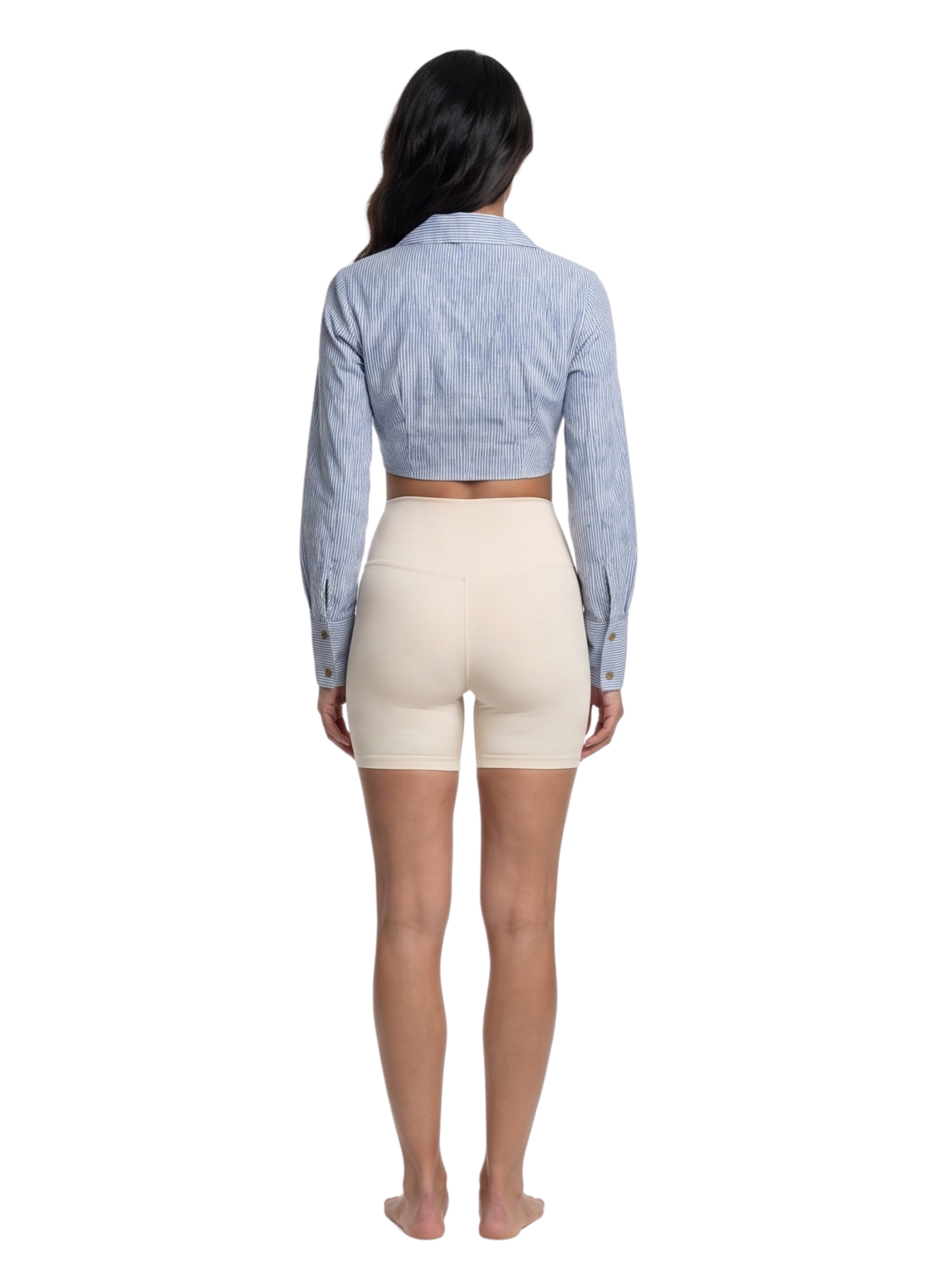 Primakind Women's Crop Button-Down Shirt