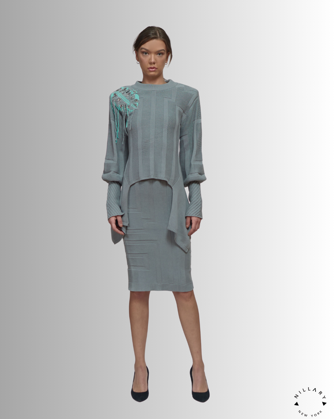 PKF Callisto Ethical Cotton Knit Set with Handmade Embellishments