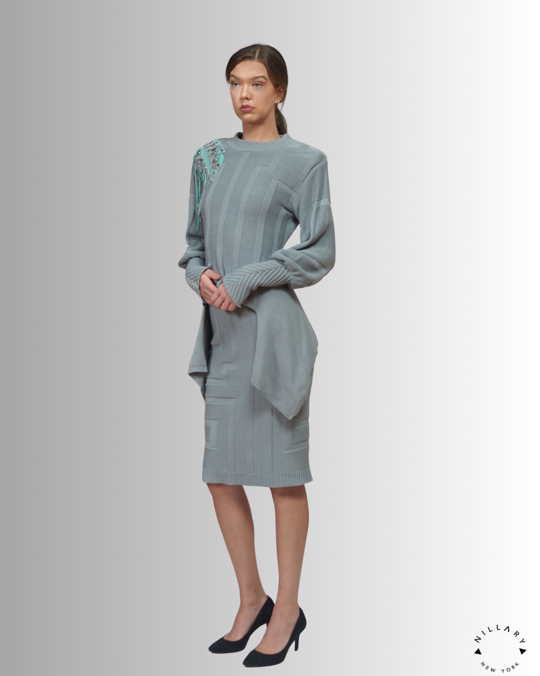 PKF Callisto Ethical Cotton Knit Set with Handmade Embellishments