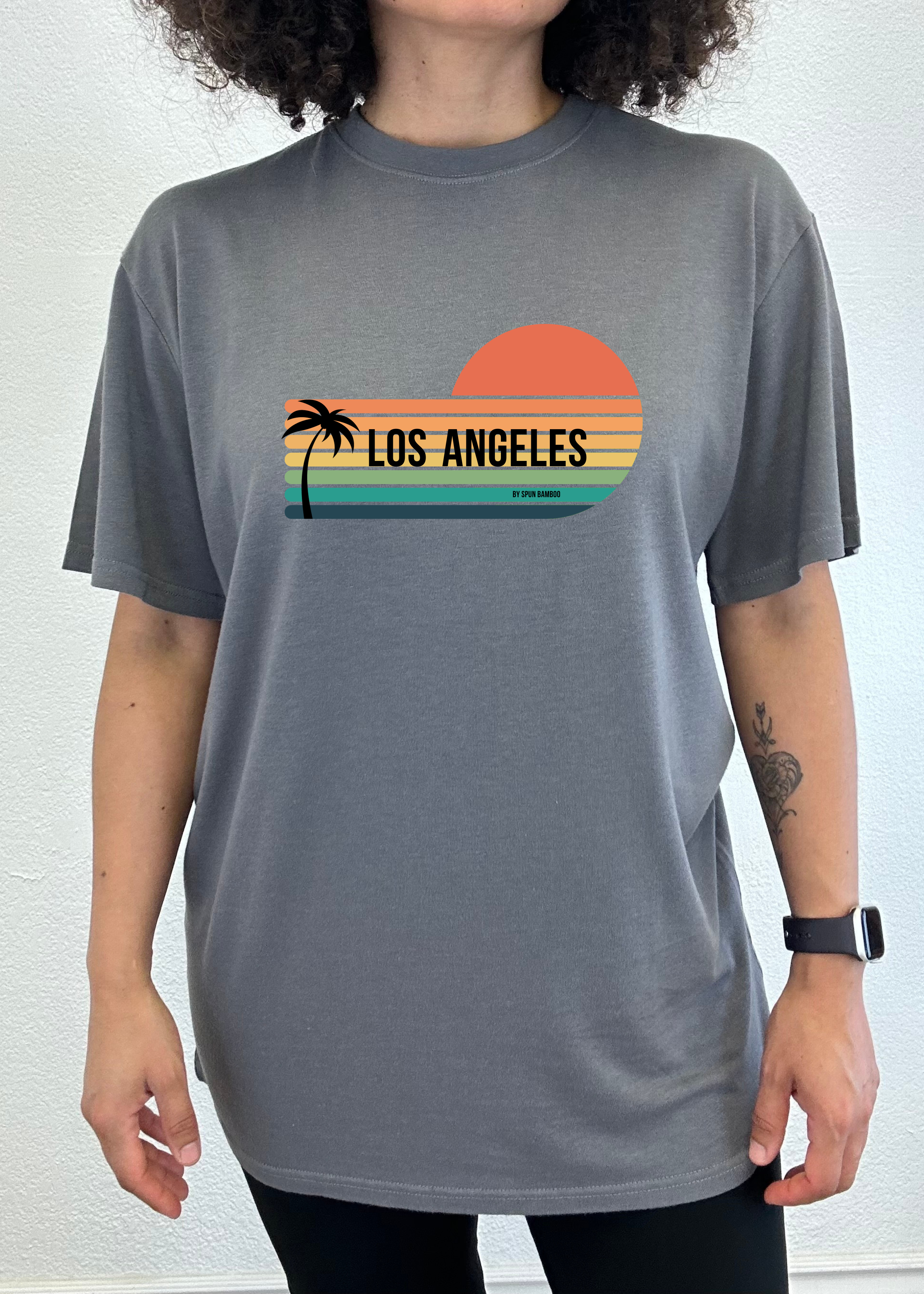 Primakind Los Angeles Spun Bamboo Unisex Bamboo Viscose/Organic Cotton Graphic T-Shirt