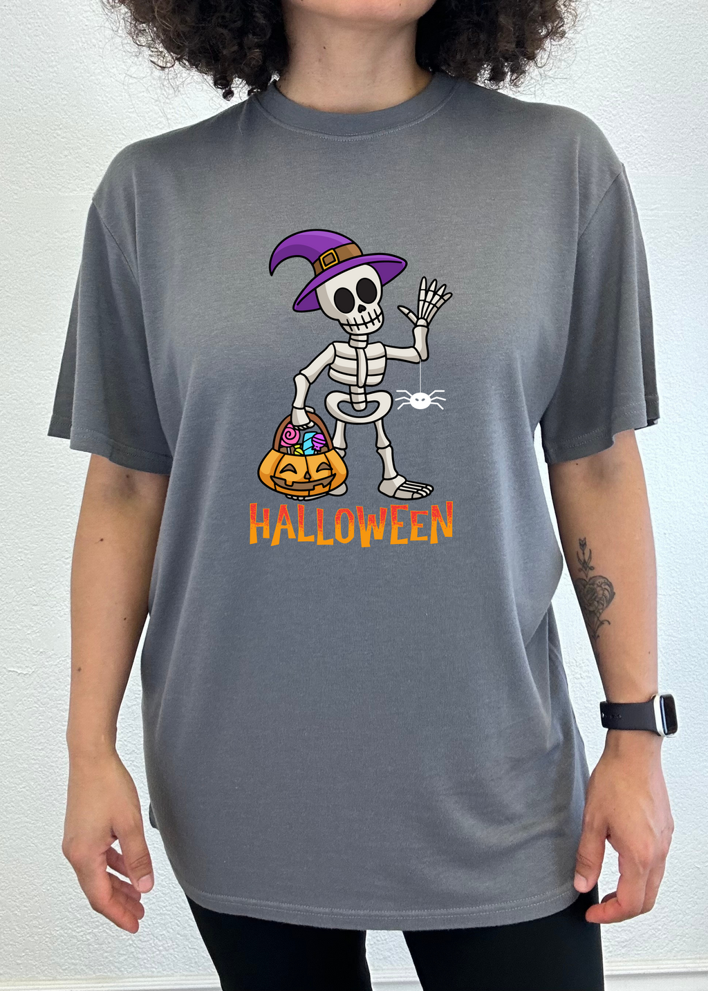Primakind Happy Halloween Unisex Bamboo Viscose/Organic Cotton Graphic T-Shirt