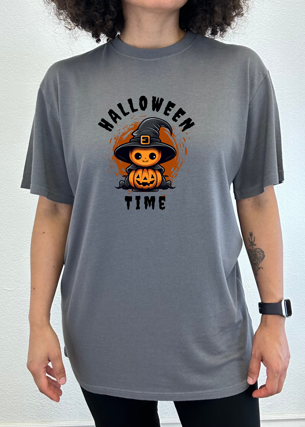 Primakind Halloween Time Unisex Bamboo Viscose/Organic Cotton Short Sleeve Graphic T-Shirt