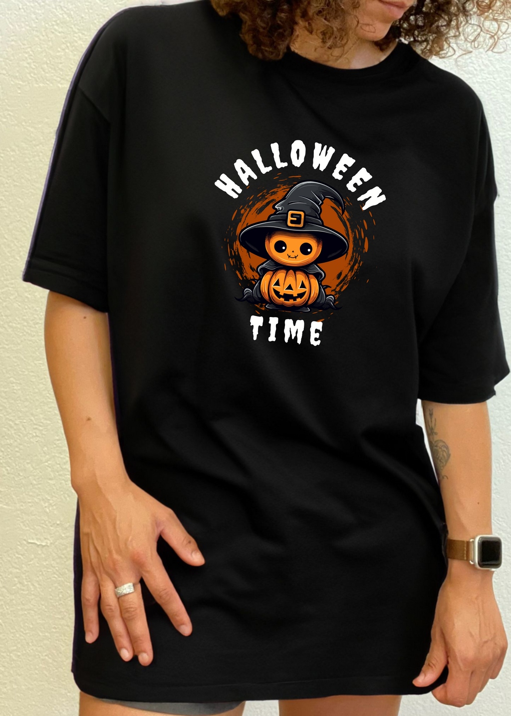 Primakind Halloween Time Unisex Bamboo Viscose/Organic Cotton Short Sleeve Graphic T-Shirt