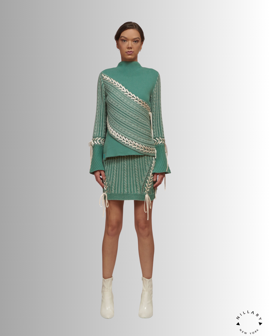 PKF Mirella Organic Cotton Cable Knit Two-Piece Set