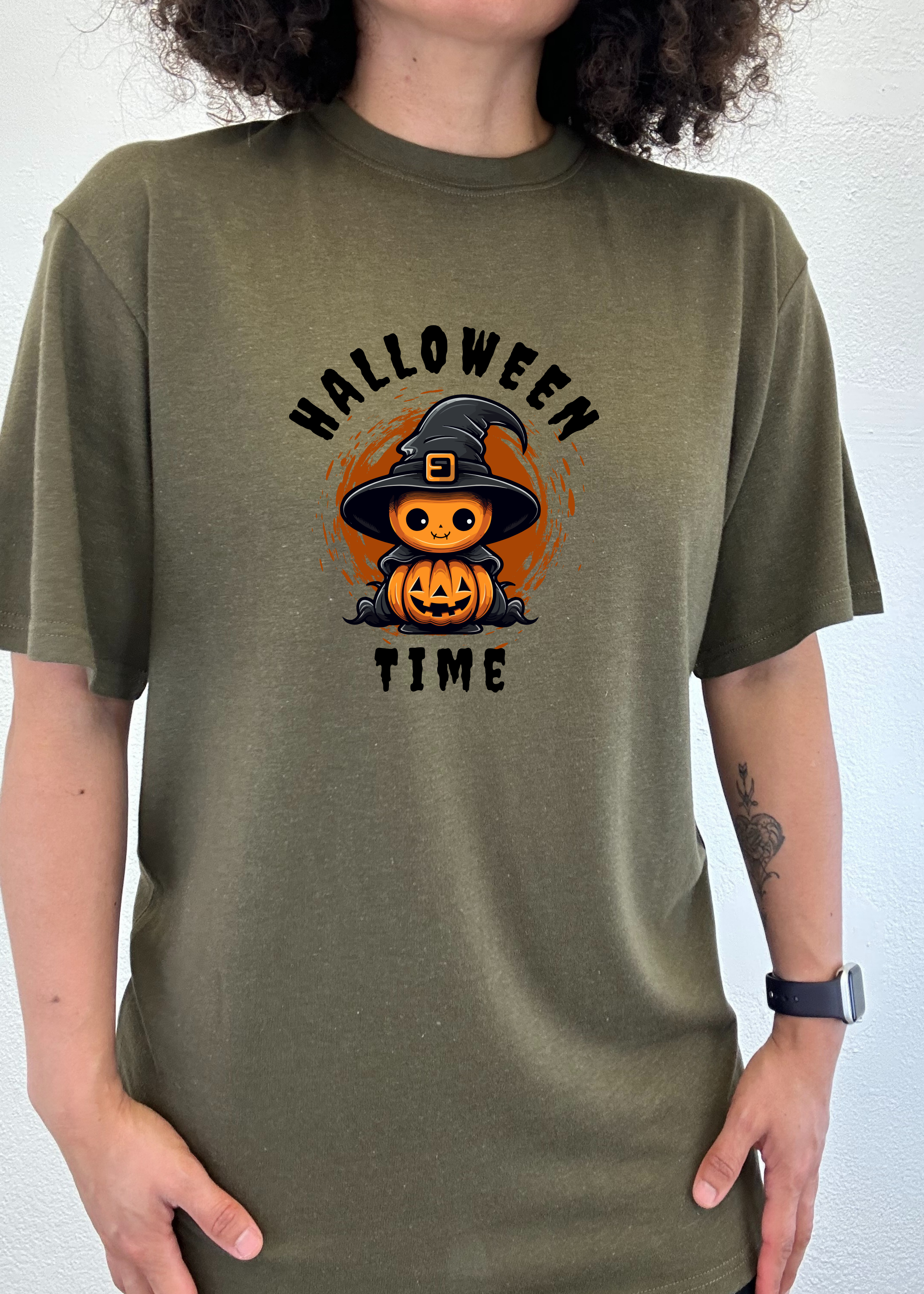 Primakind Halloween Time Unisex Bamboo Viscose/Organic Cotton Short Sleeve Graphic T-Shirt