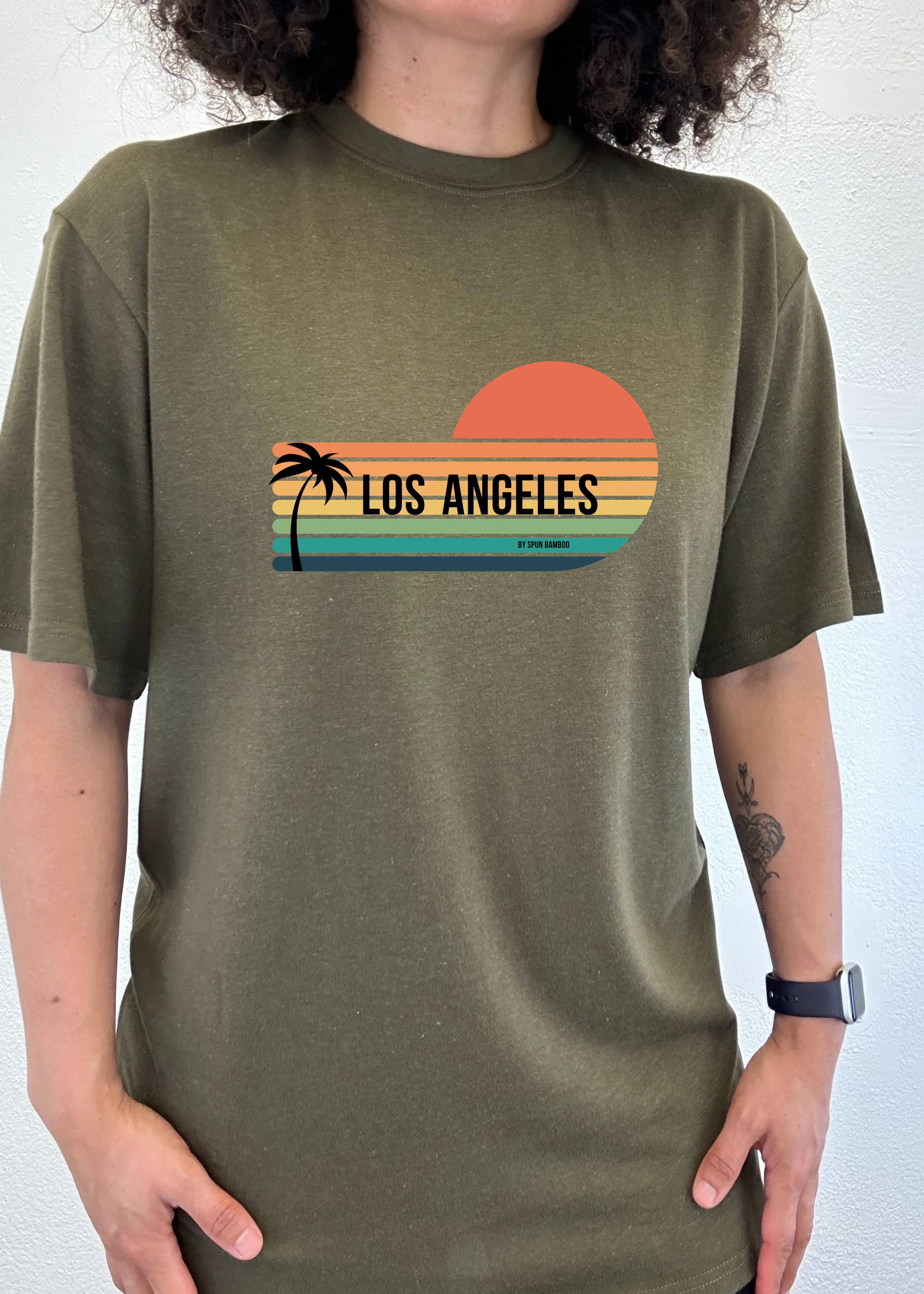 Primakind Los Angeles Spun Bamboo Unisex Bamboo Viscose/Organic Cotton Graphic T-Shirt