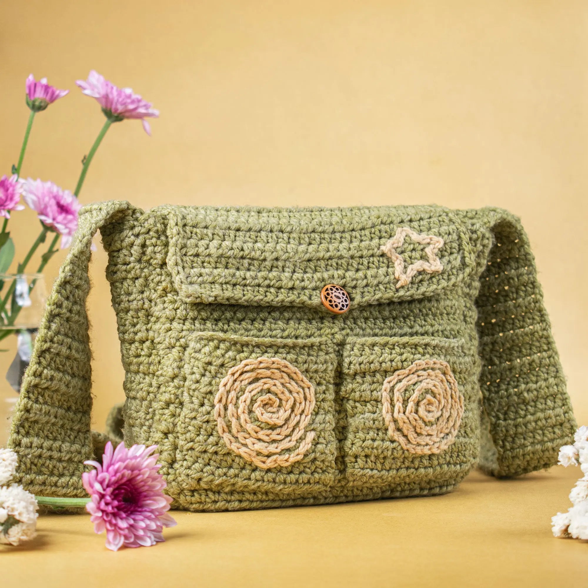 Eden Crochet Handbag – Handcrafted Grace with Earthy Charm