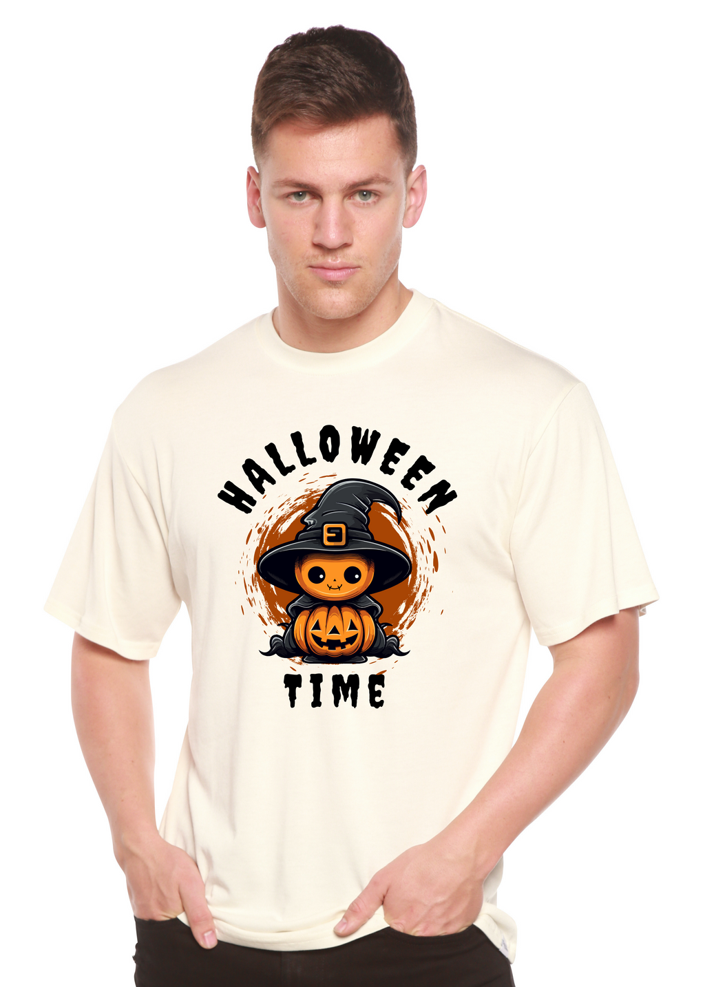 Primakind Halloween Time Unisex Bamboo Viscose/Organic Cotton Short Sleeve Graphic T-Shirt