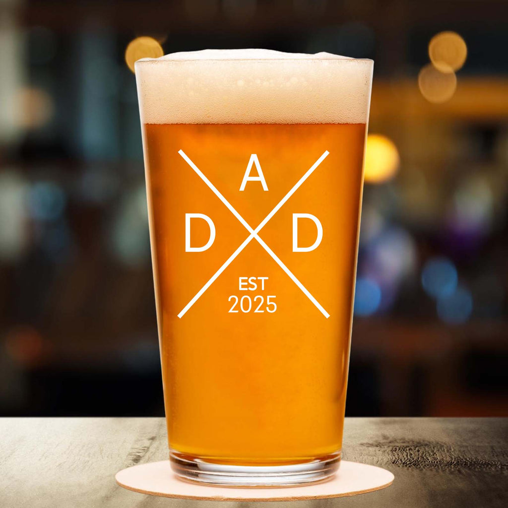 New Dad Whisky Glass With EST Year | Custom First Time Dad Gift | Personalized Whisky Glass for Father’s Day, Established Daddy Drinkware 682258