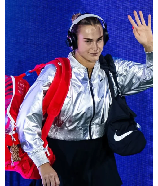 Aryna Sabalenka 2025 US Open Silver Crop Jacket