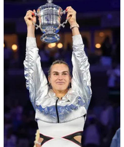 Aryna Sabalenka 2025 US Open Silver Crop Jacket