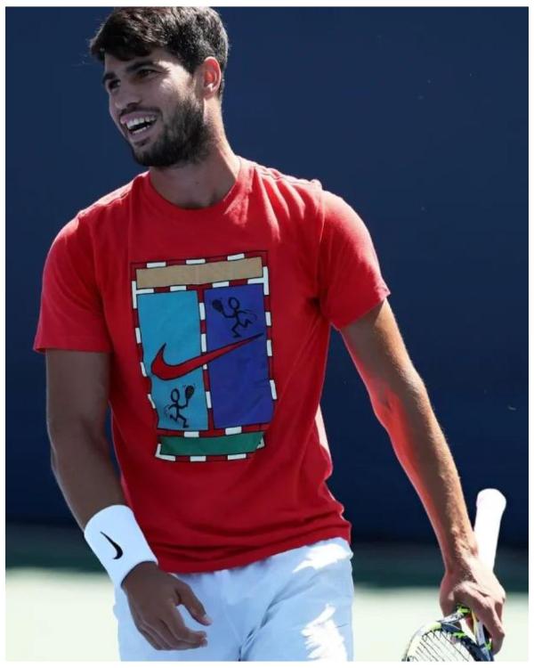 Carlos Alcaraz 2025 US Open Red T-Shirt