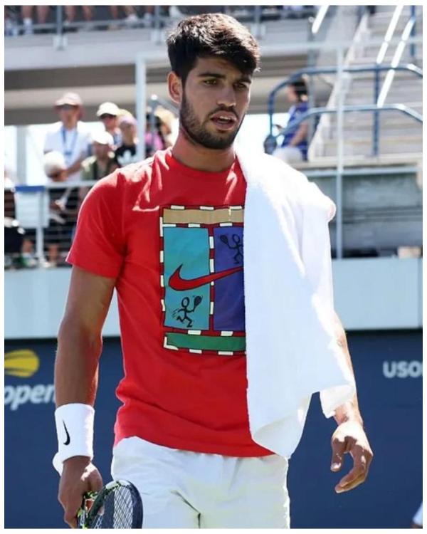 Carlos Alcaraz 2025 US Open Red T-Shirt