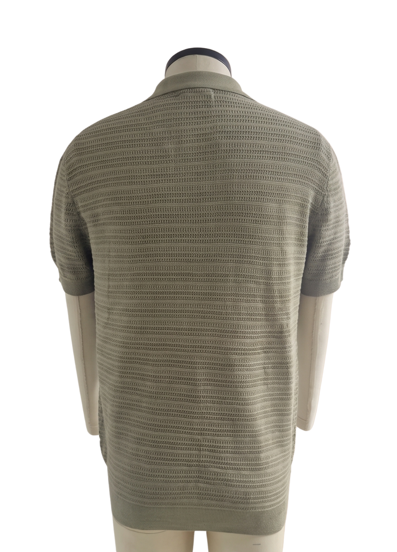 Primakind Men's Zip Placket Knit Polo Shirt
