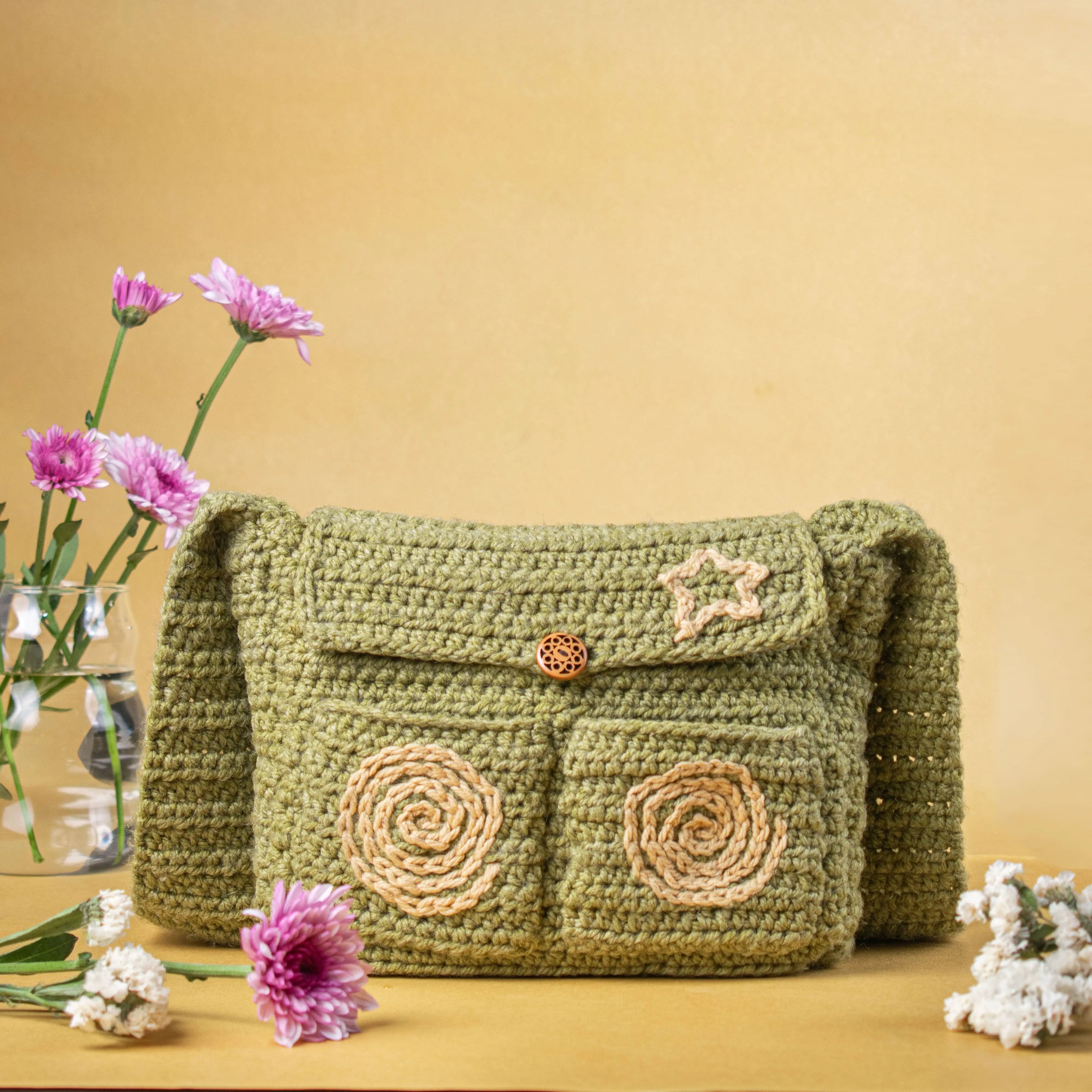 Eden Crochet Handbag – Handcrafted Grace with Earthy Charm