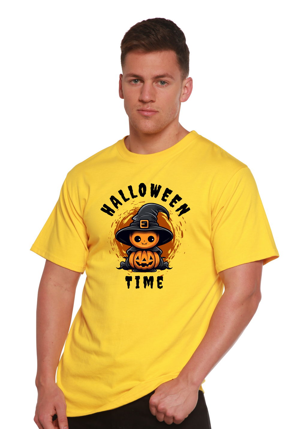 Primakind Halloween Time Unisex Bamboo Viscose/Organic Cotton Short Sleeve Graphic T-Shirt