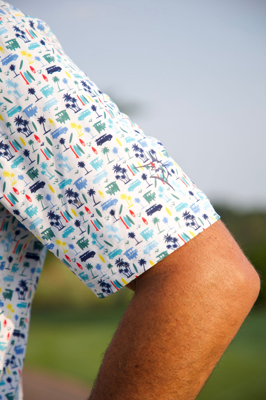 Primakind Surfs up Performance Polo | 4=Way Stretch