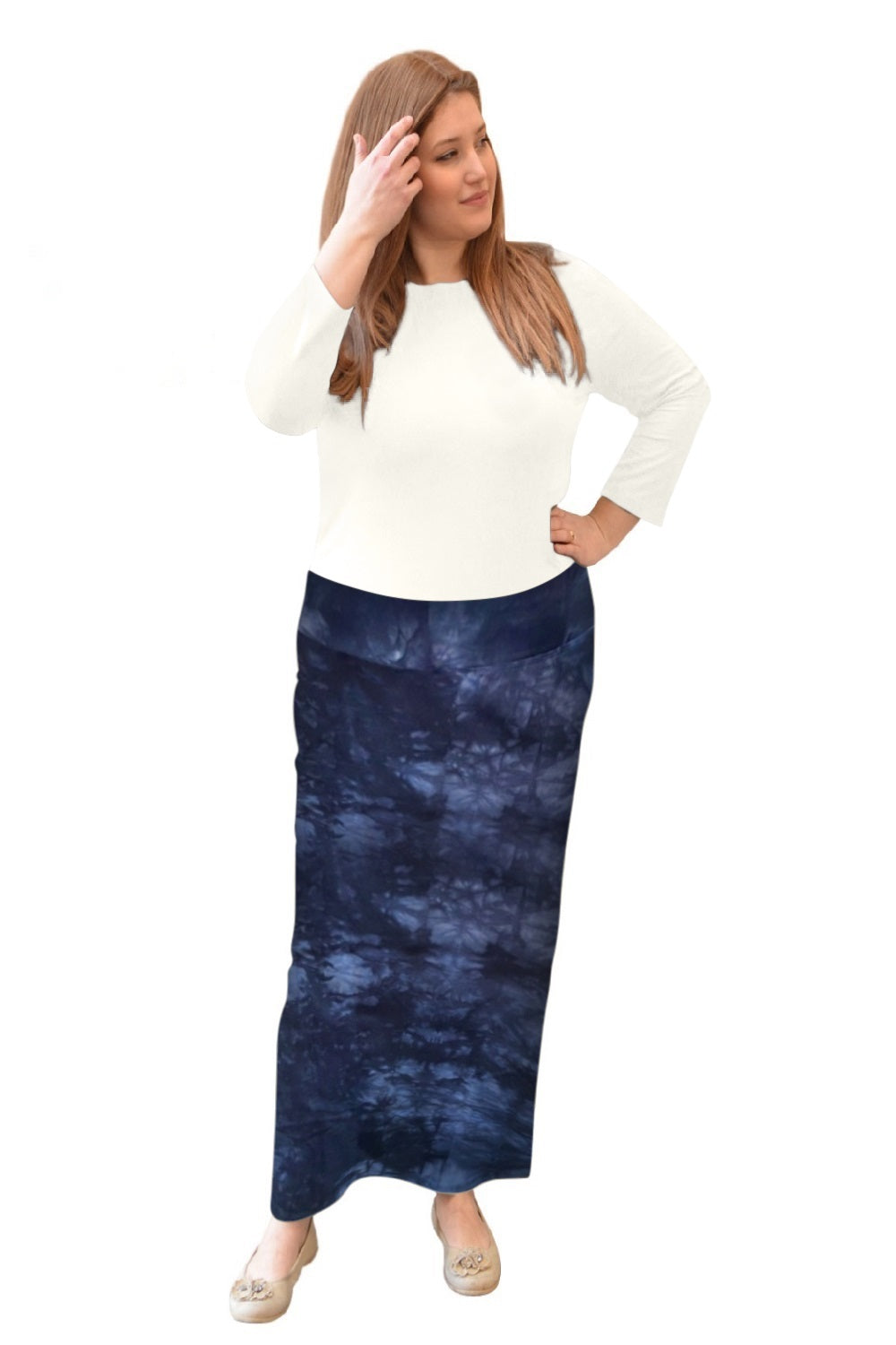 Primakind Women's and Plus Size Stretch Maxi Pencil Skirt