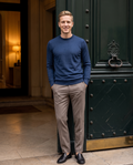 Primakind Men's Merino Wool Crew Neck Sweeter