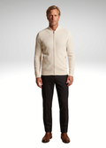 Primakind Men's Zip-Front Knit Bomber Jacket