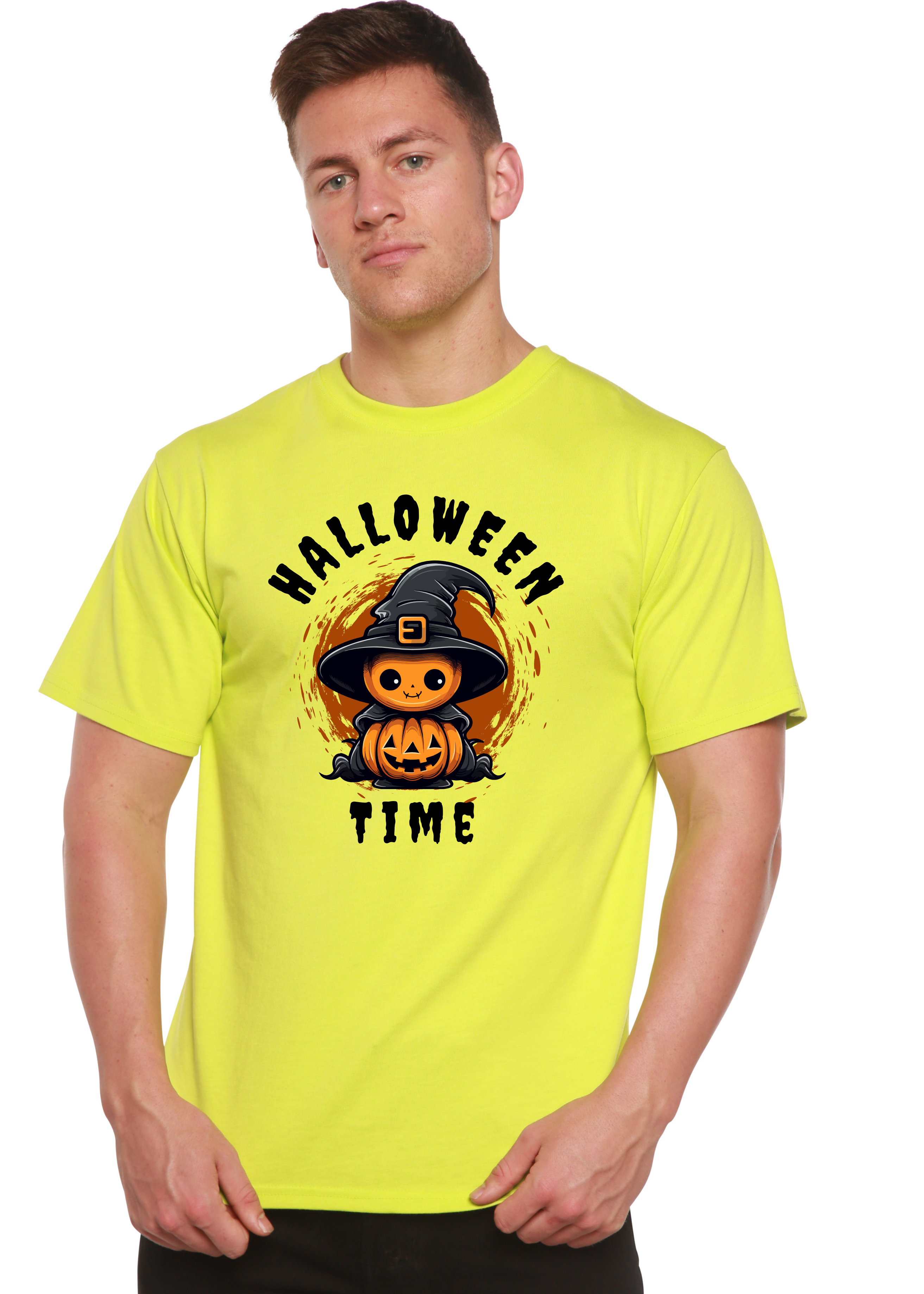 Primakind Halloween Time Unisex Bamboo Viscose/Organic Cotton Short Sleeve Graphic T-Shirt