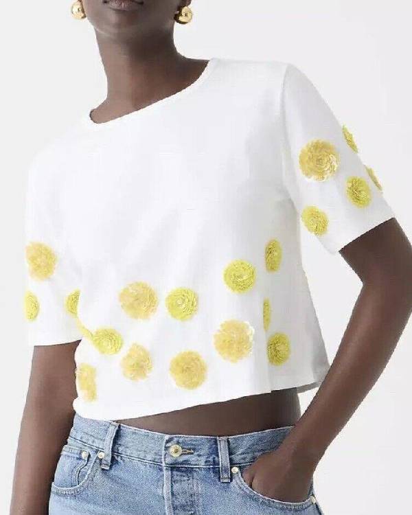 Swiped Lily James Floral White Top