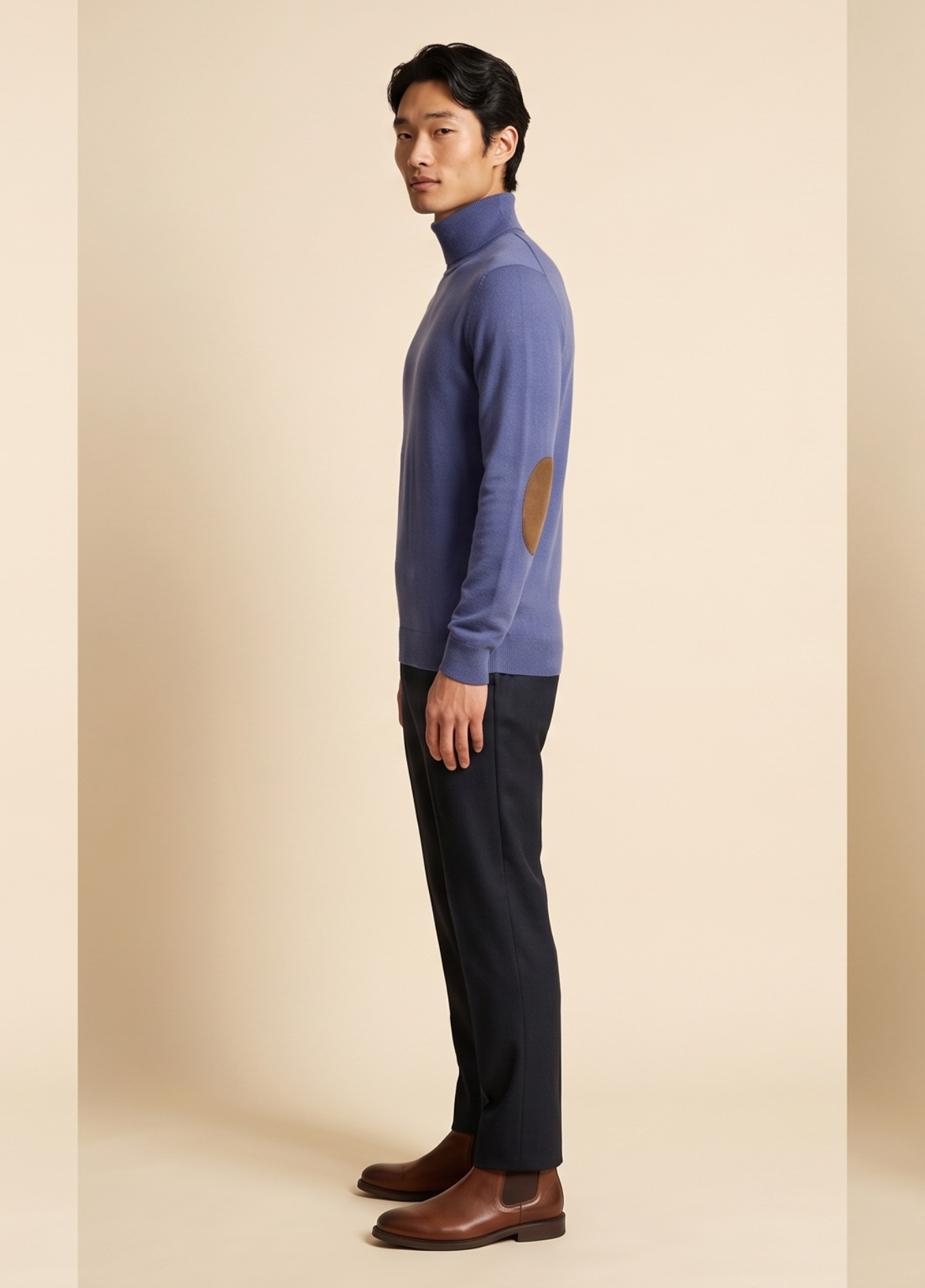 Primakind Men's Turtleneck Knit Sweater