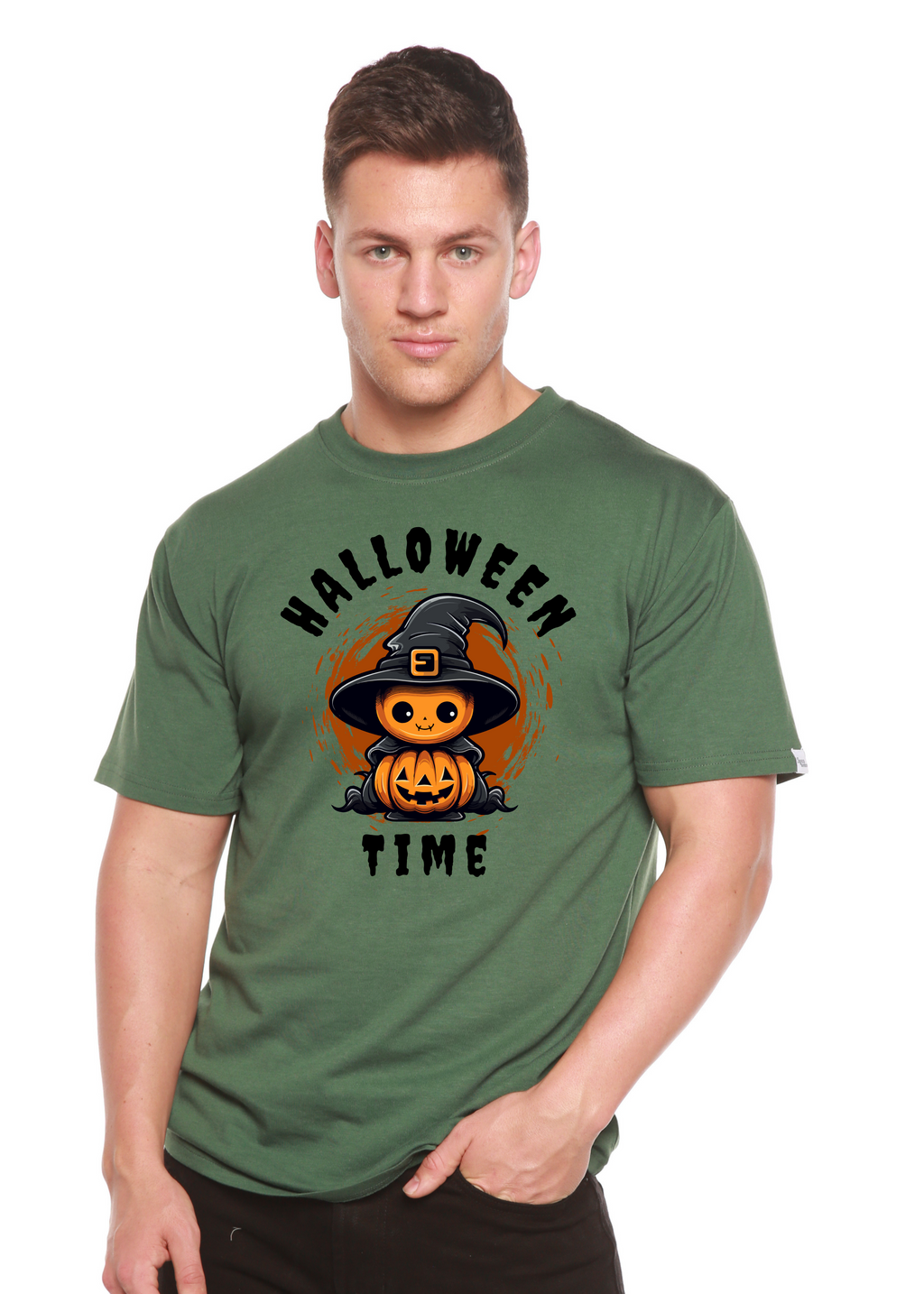 Primakind Halloween Time Unisex Bamboo Viscose/Organic Cotton Short Sleeve Graphic T-Shirt