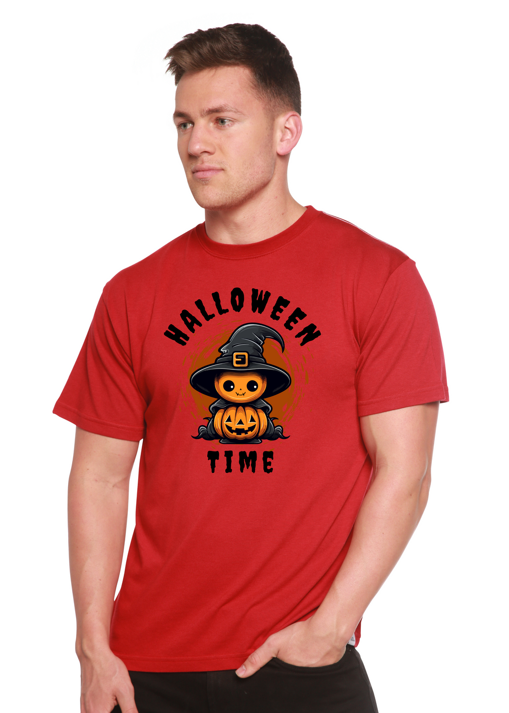 Primakind Halloween Time Unisex Bamboo Viscose/Organic Cotton Short Sleeve Graphic T-Shirt