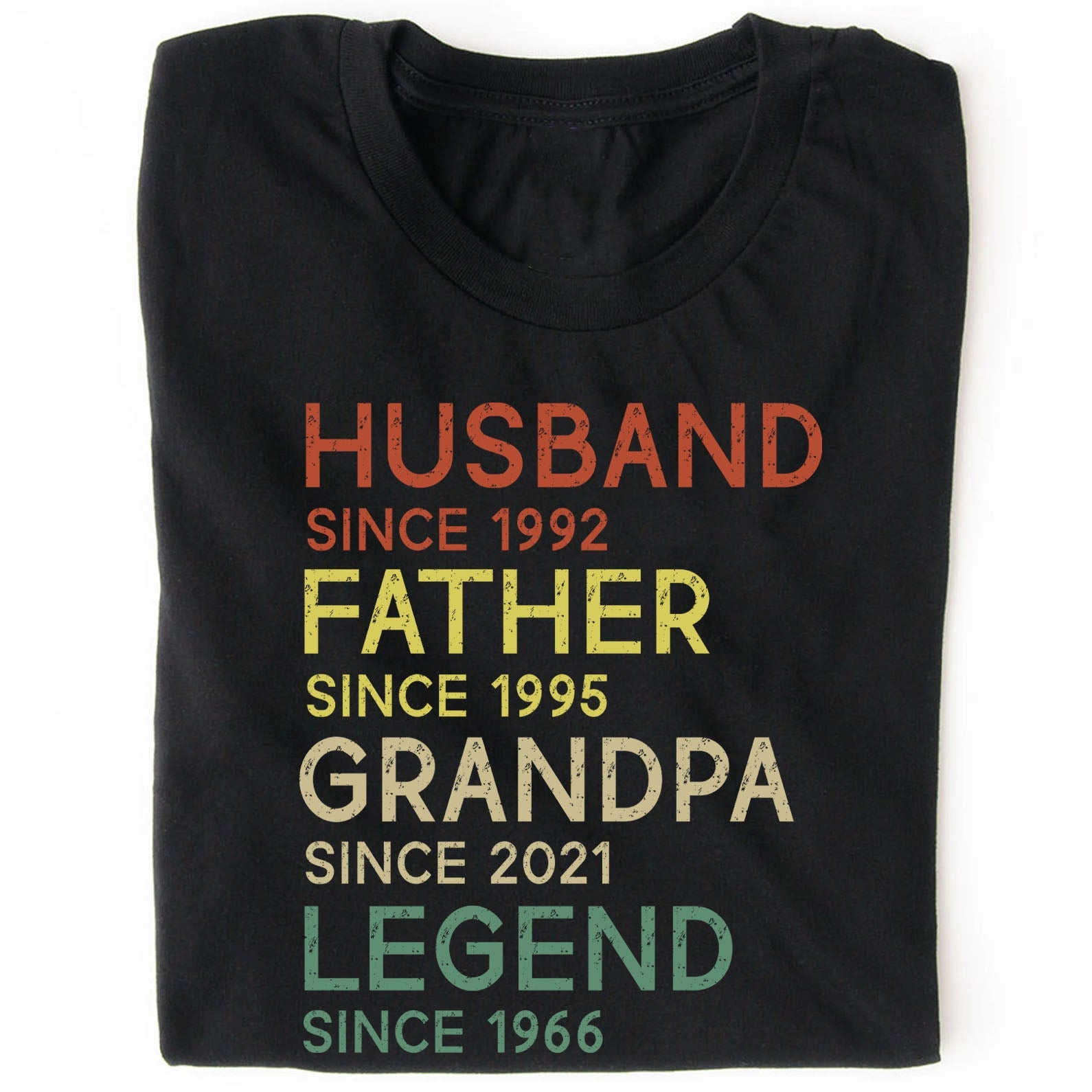 Custom Title and Date Shirt, Personalized Custom Text T-shirt, Funny Shirt Gift for Father's Day, Gift for Dad, Gift for Husband 682253
