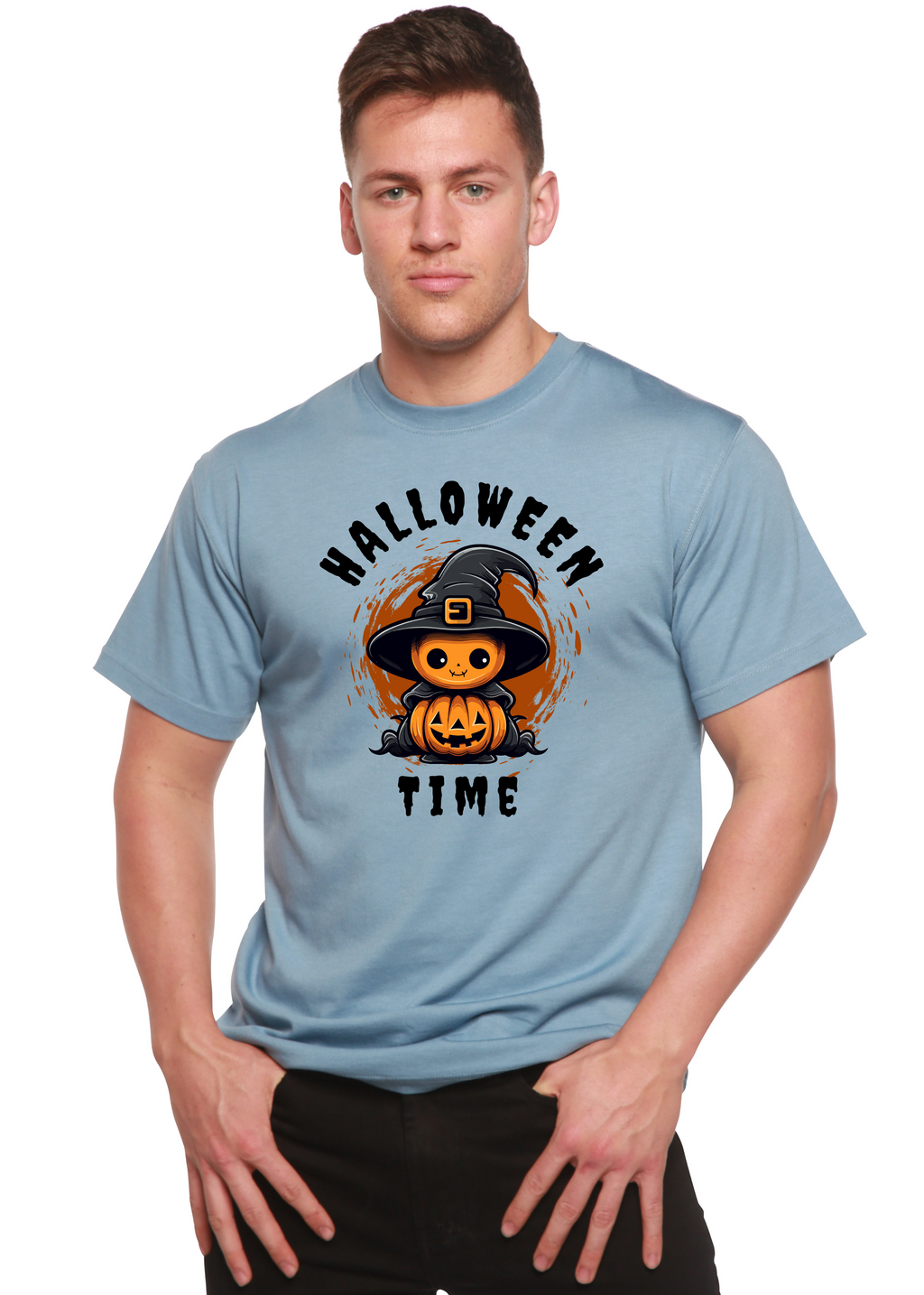 Primakind Halloween Time Unisex Bamboo Viscose/Organic Cotton Short Sleeve Graphic T-Shirt