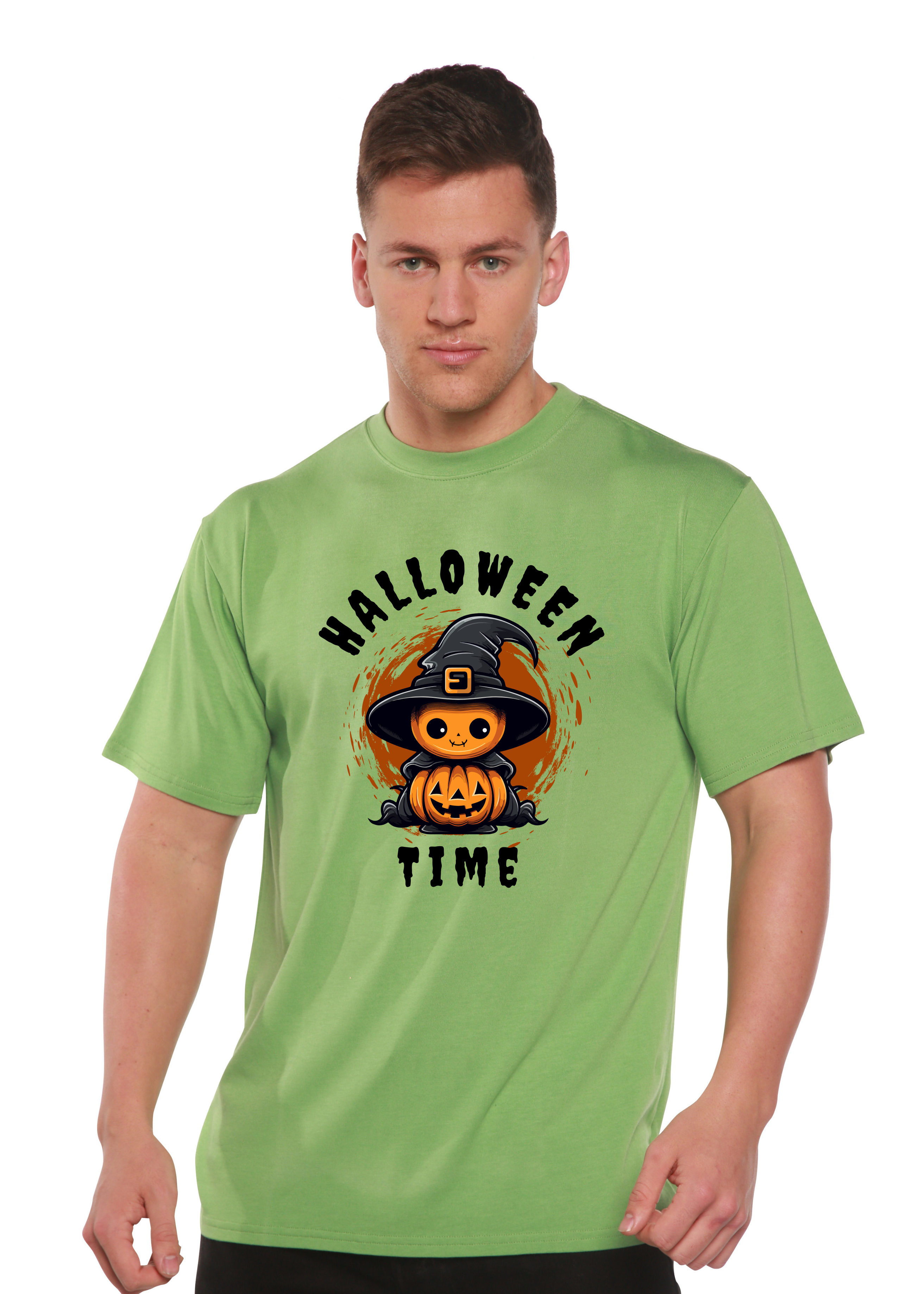 Primakind Halloween Time Unisex Bamboo Viscose/Organic Cotton Short Sleeve Graphic T-Shirt
