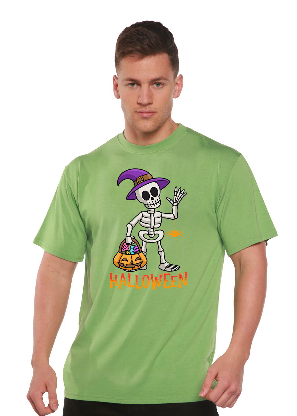 Primakind Happy Halloween Unisex Bamboo Viscose/Organic Cotton Graphic T-Shirt