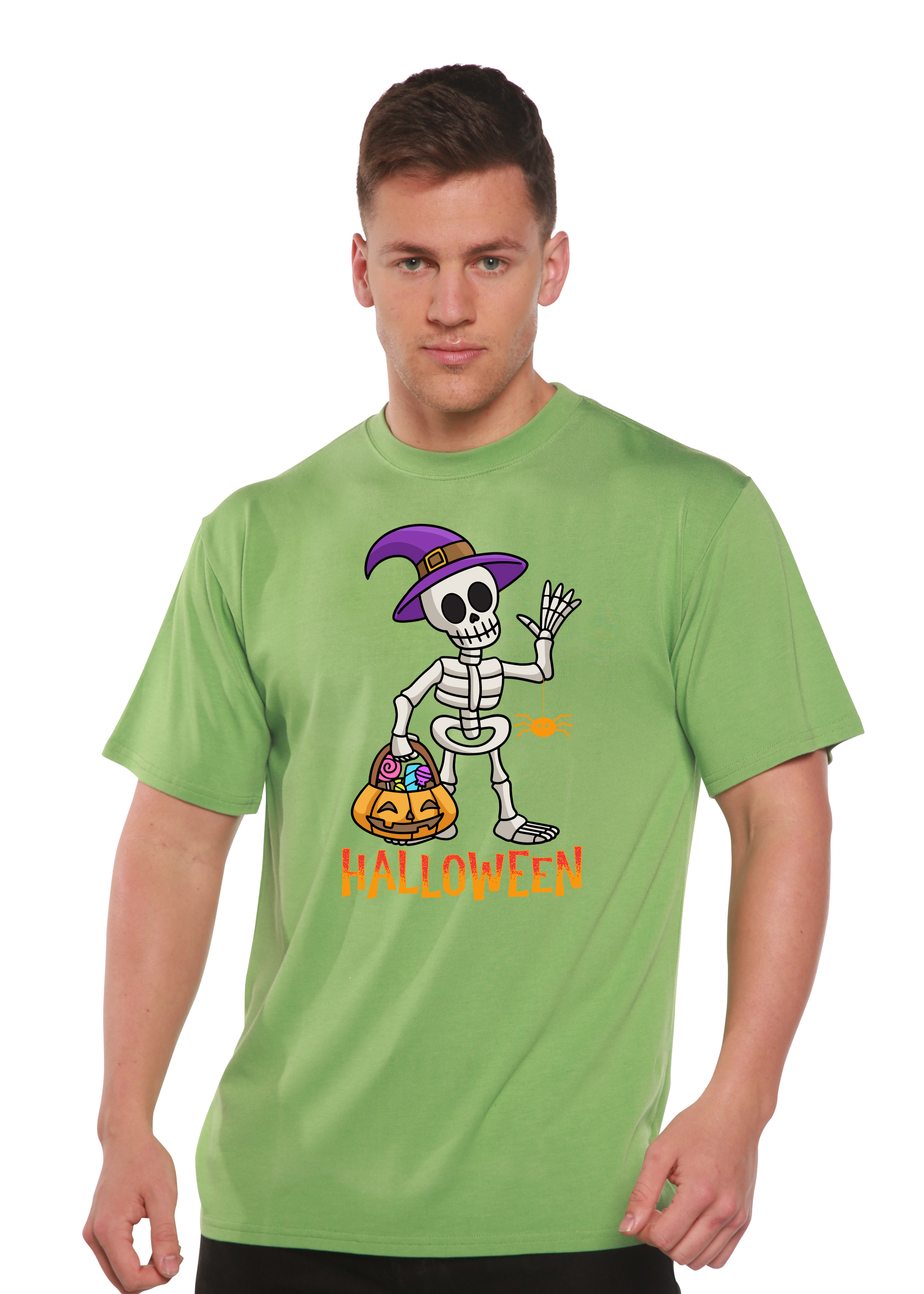 Primakind Happy Halloween Unisex Bamboo Viscose/Organic Cotton Graphic T-Shirt