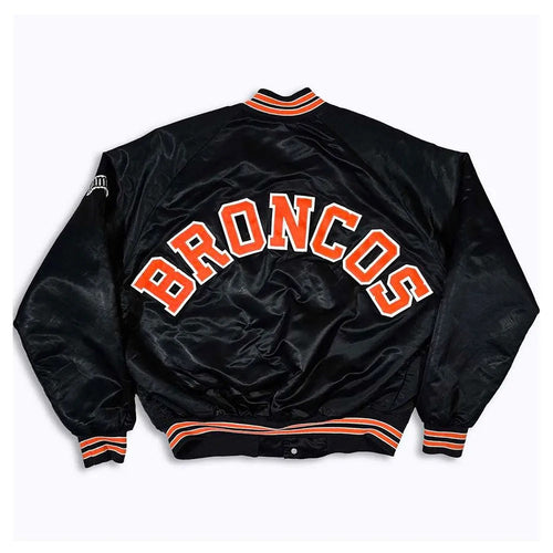 80s Denver Broncos Black Bomber Jacket