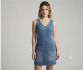 Primakind Women's Sleeveless Denim Mini Dress
