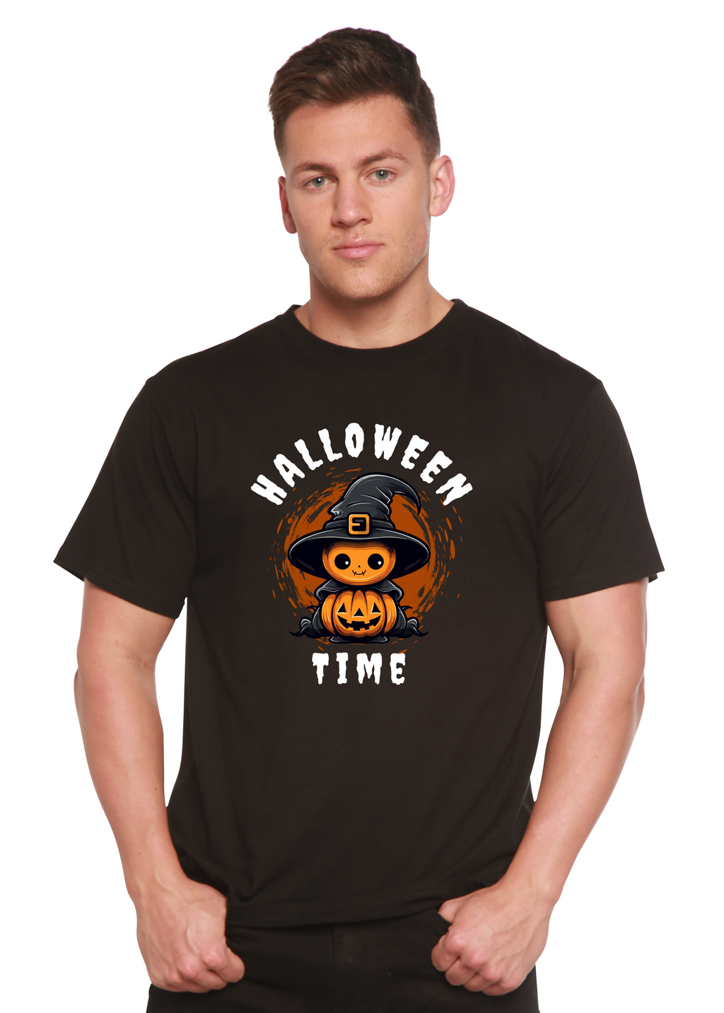 Primakind Halloween Time Unisex Bamboo Viscose/Organic Cotton Short Sleeve Graphic T-Shirt