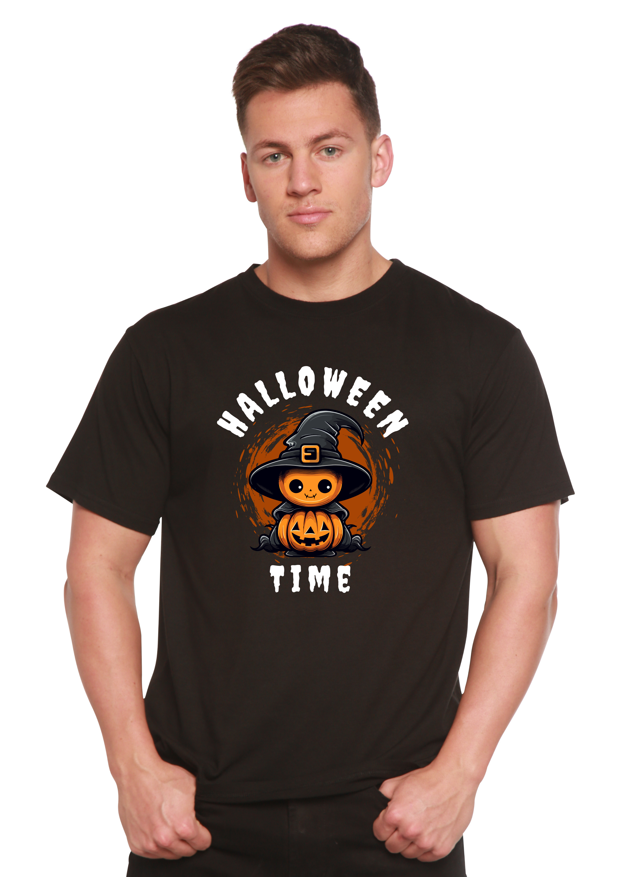 Primakind Halloween Time Unisex Bamboo Viscose/Organic Cotton Short Sleeve Graphic T-Shirt