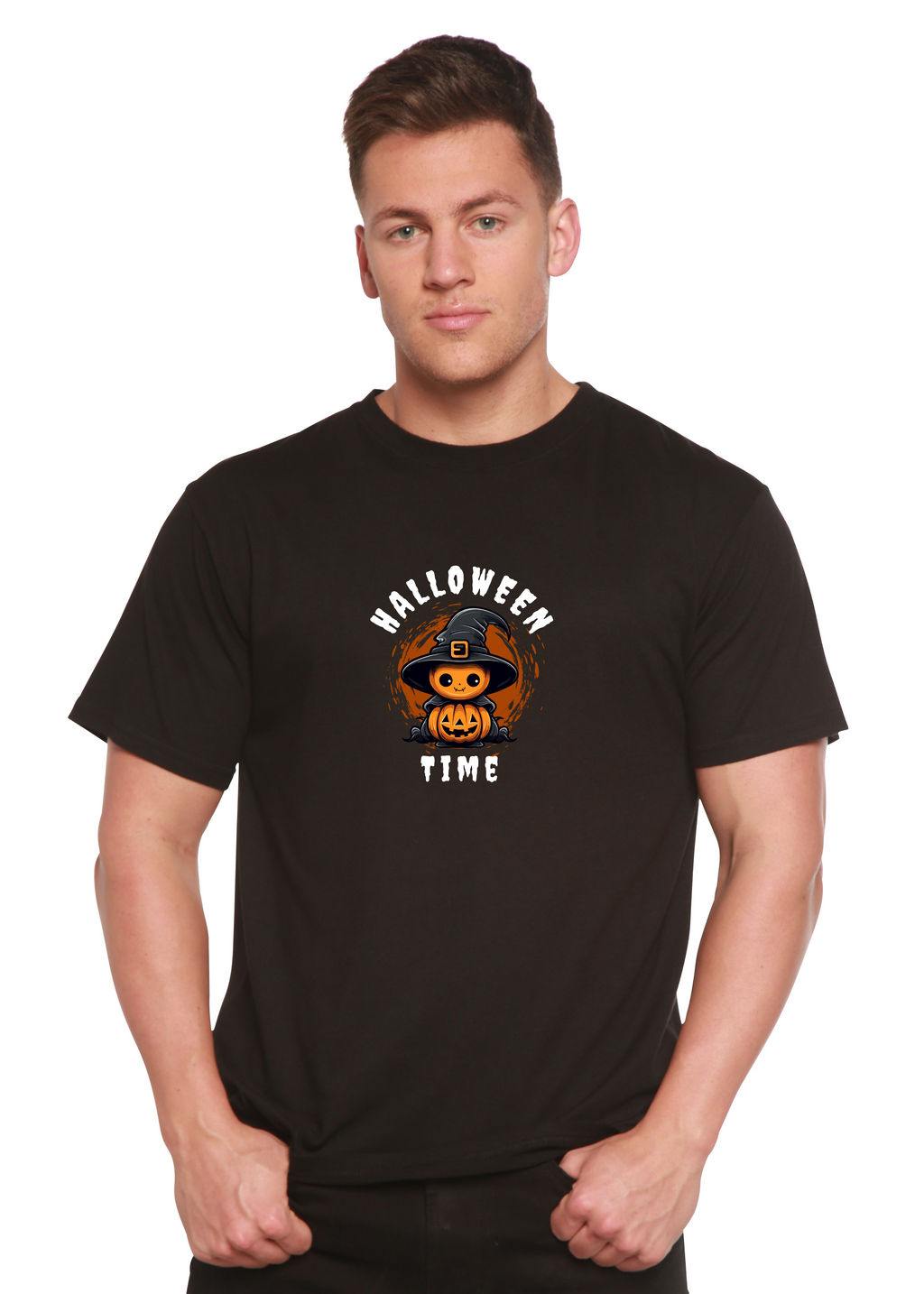 Primakind Halloween Time Unisex Bamboo Viscose/Organic Cotton Short Sleeve Graphic T-Shirt