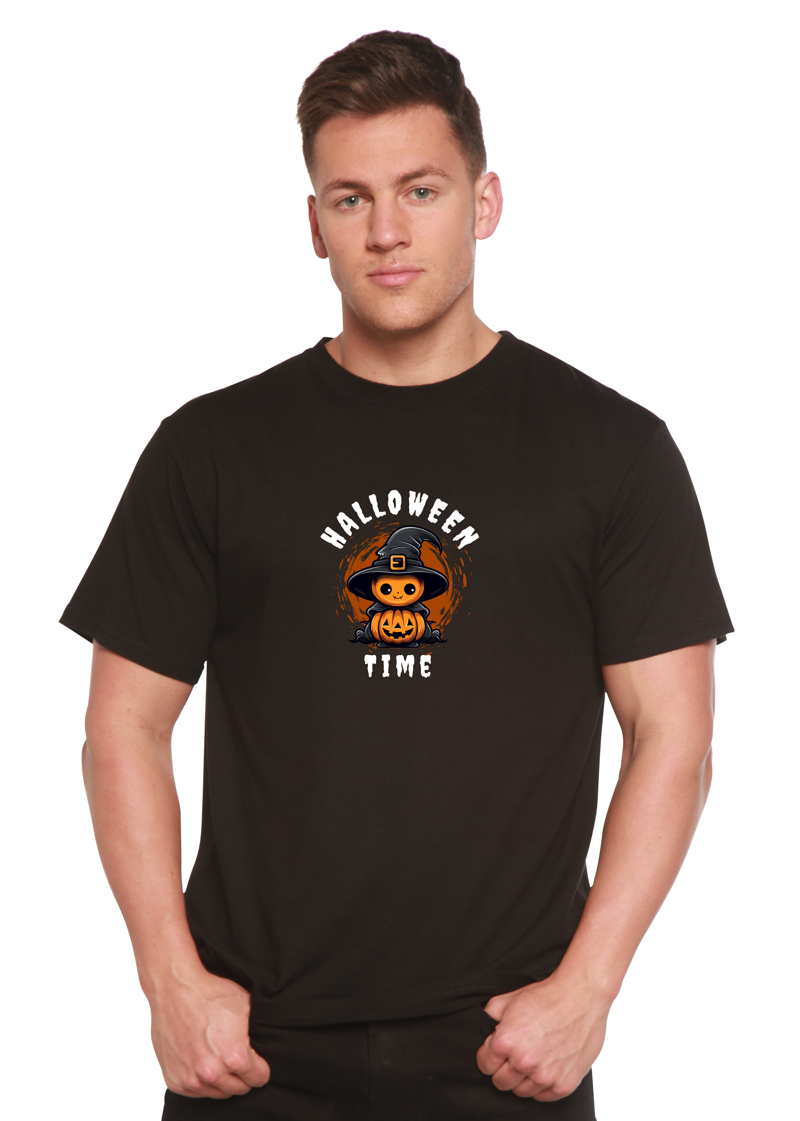 Primakind Halloween Time Unisex Bamboo Viscose/Organic Cotton Short Sleeve Graphic T-Shirt