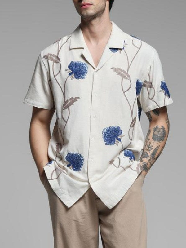 90 Day The Last Resort Blue Floral Shirt