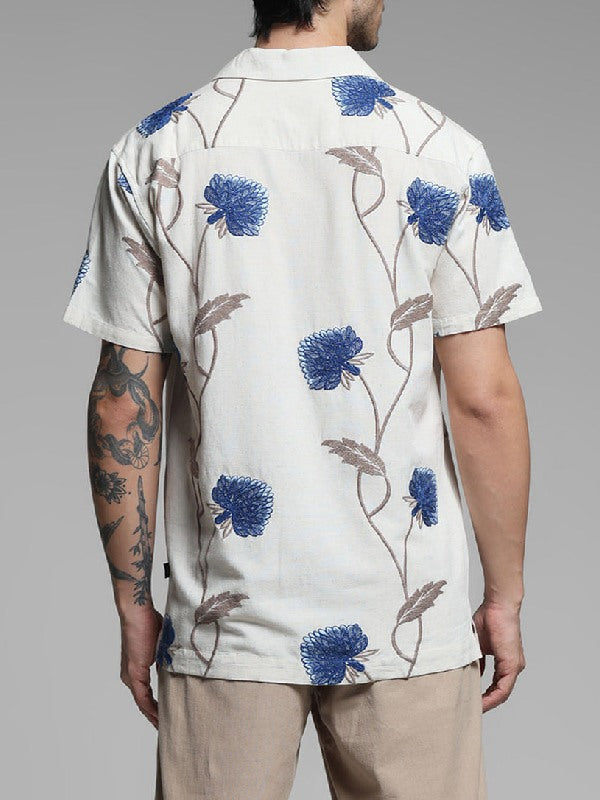 90 Day The Last Resort S3 White Floral Shirt