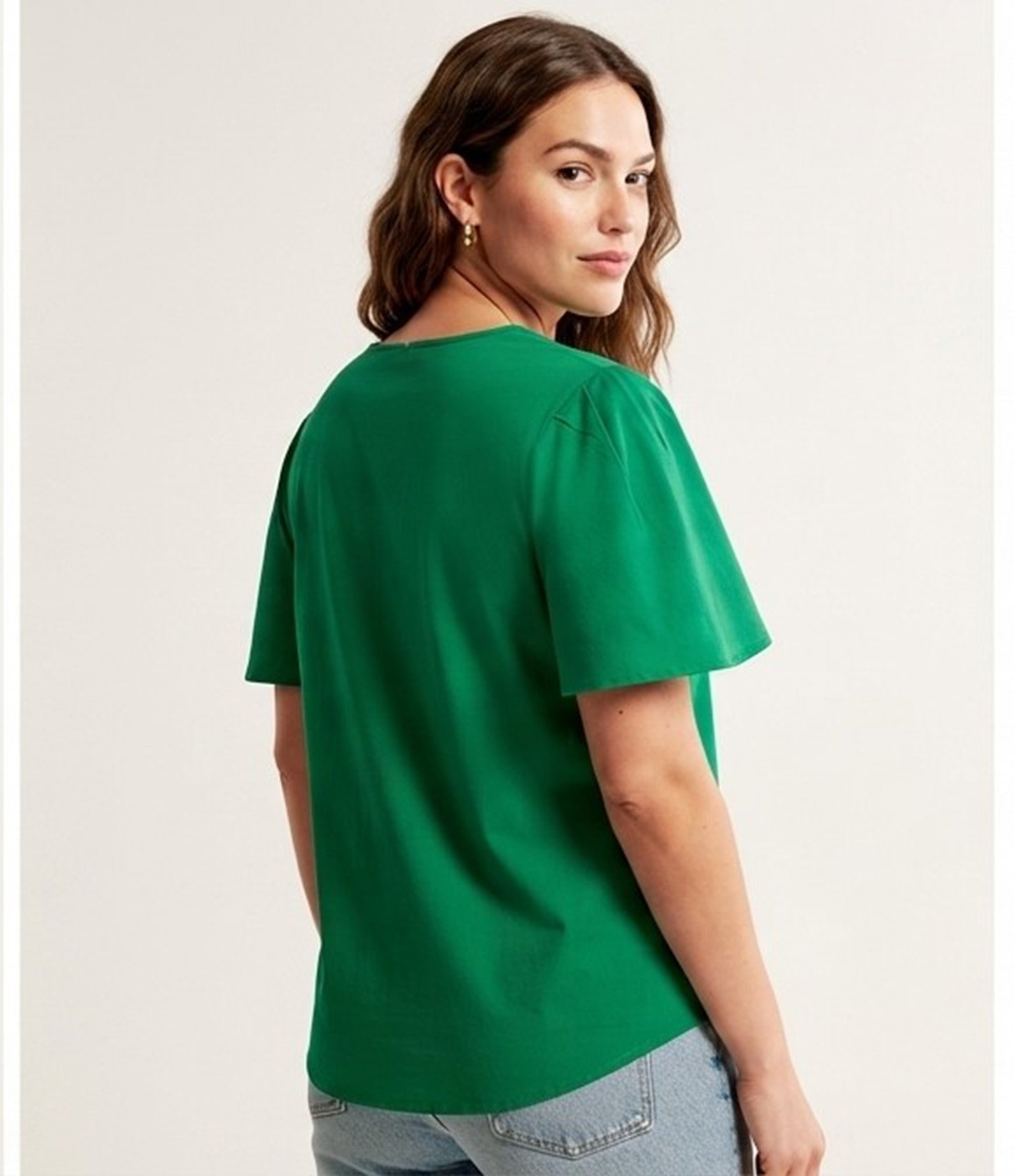 Primakind Women's V-Neck Top with Button Placket