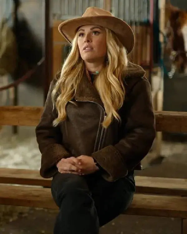 A Wild West Christmas Natalie Hall Brown Suede Jacket
