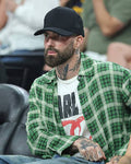 Adam Levine Maroon 5 Green Plaid Shirt