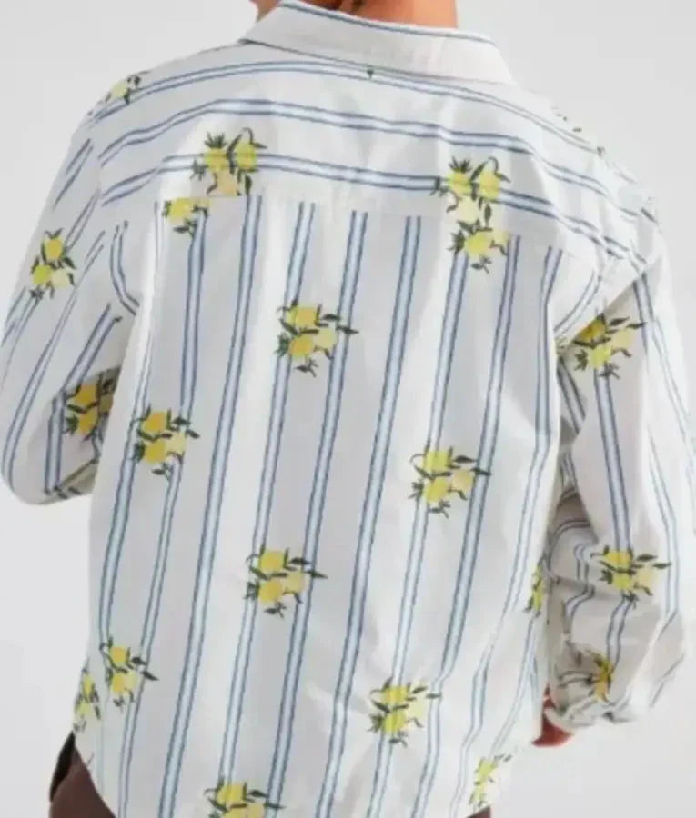 The Paper 2025 Gbemisola Ikumelo Striped Lemon Print Shirt