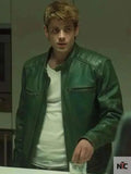 Alberto Olmo Bad Influence 2025 Green Leather Jacket