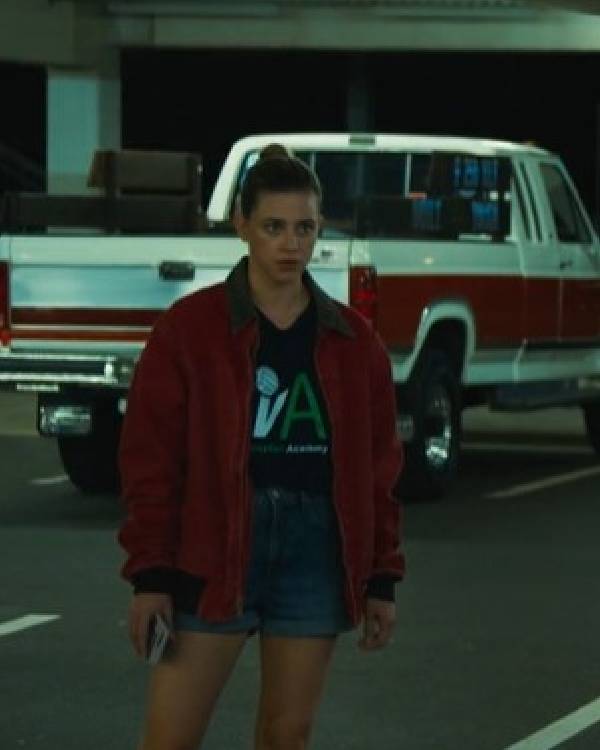 American Sweatshop Lili Reinhart Red Denim Jacket